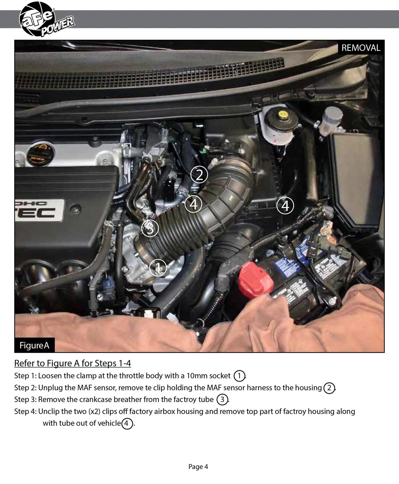aFe Takeda Momentum Sealed Intake System 12 Honda Civic Si 2.4L Stage 2 Pro 5R Polished