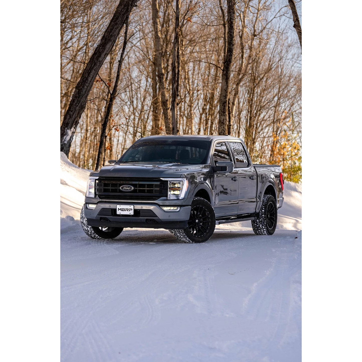 MBRP 22-23 Ford F150 T304 5in OD Carbon Fiber Tip Dual Rear Exit 3in Cat Back Exhaust