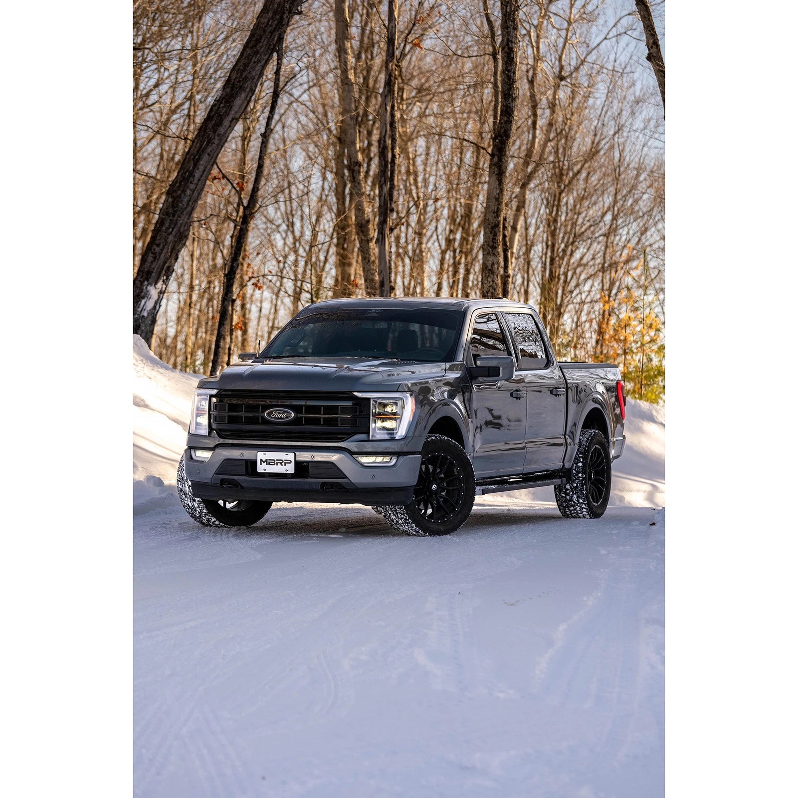 MBRP 22-23 Ford F150 T304 5in OD Carbon Fiber Tip Dual Rear Exit 3in Cat Back Exhaust