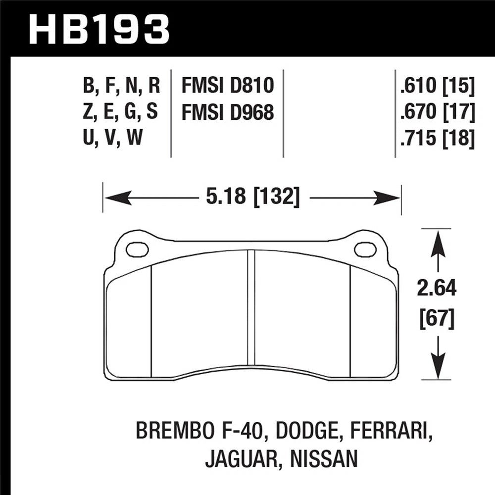 Hawk 09-11 Nissan GT-R HPS Street Rear Brake Pads