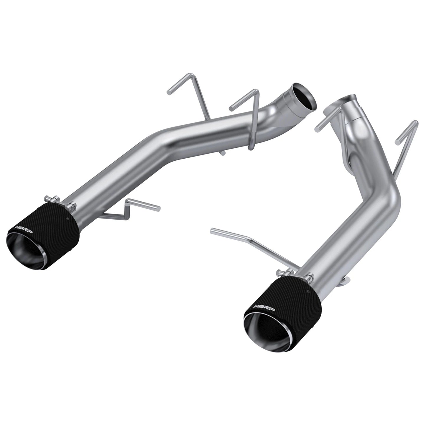 MBRP 11-14 Ford Mustang GT 5.0L T304 SS 3in Dual Axle-Back with Carbon Fiber Tips (Race Version)