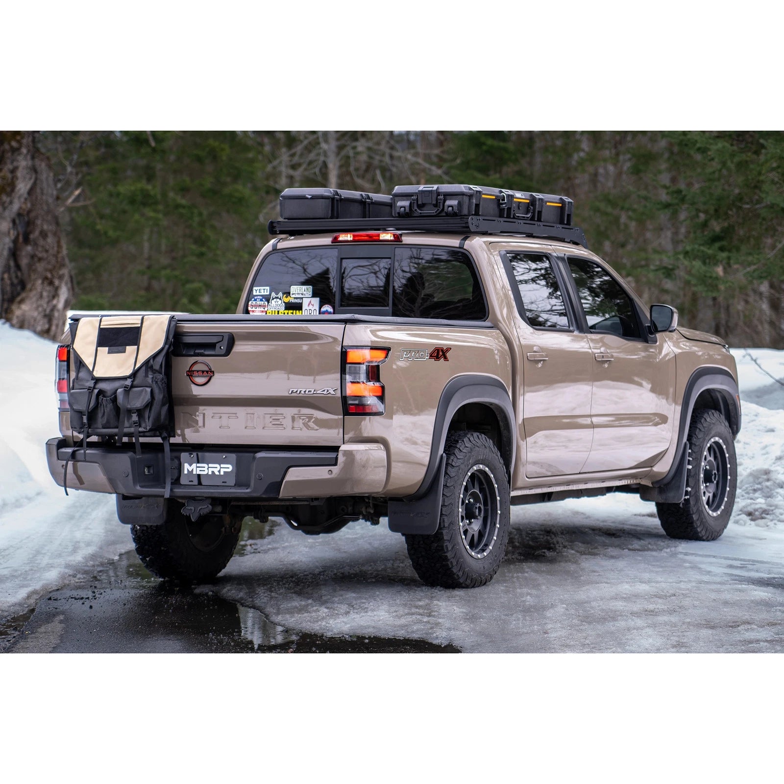 MBRP 22-23 Nissan Frontier 3.8L 3in Tip 3in Cat Back Turndown Exit Street Profile - T304