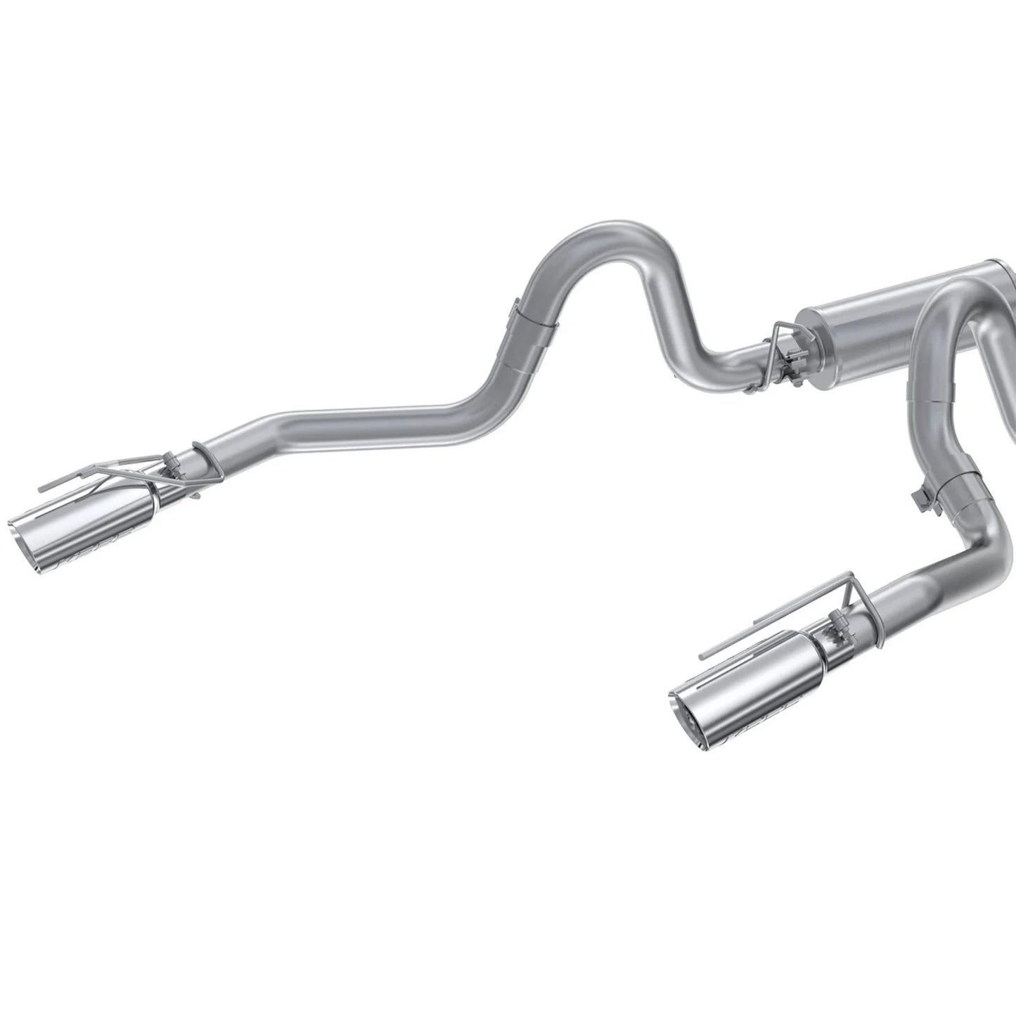 MBRP 99-04 Ford Mustang GT/Mach 1 2.5in Dual Split Rear AL Catback Exhaust w/ 3.5in Dual Wall Tips