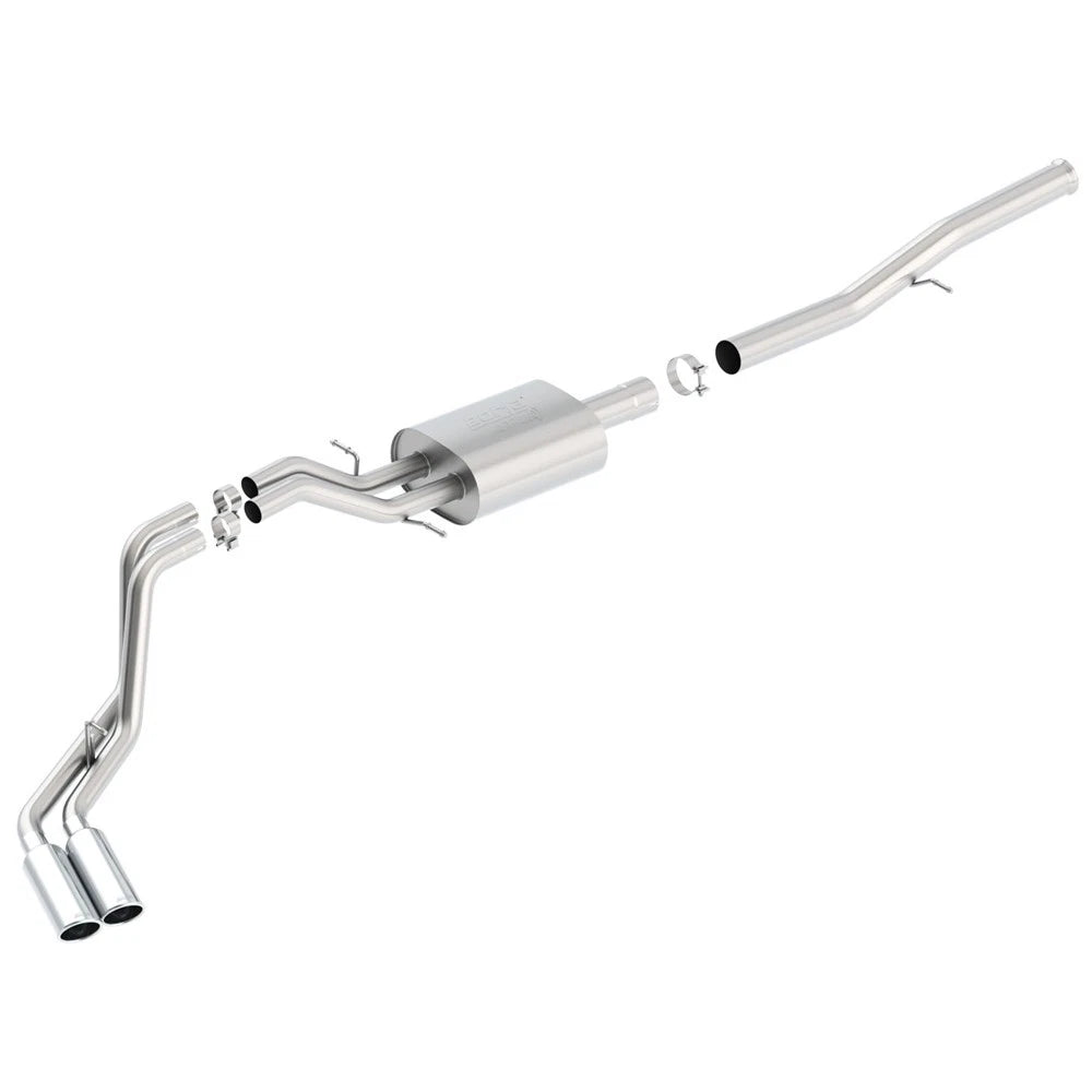 Borla 14 Silv/Sierra 1500 EC Std/CC Short 143.5in WB ATAK Dual Rolled Side Exit Cat-Back Exhaust