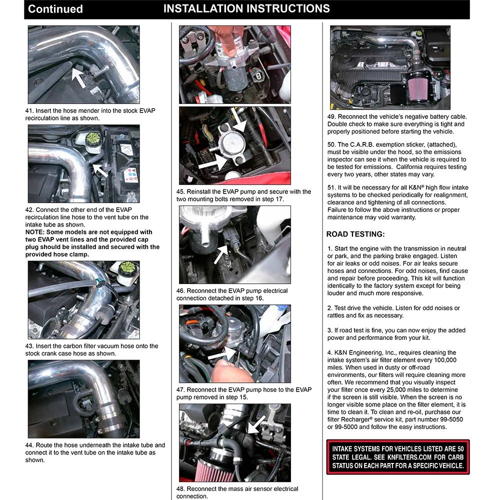 K&N Performance Intake Kit TYPHOON; VOLVO S40, 2004-2005