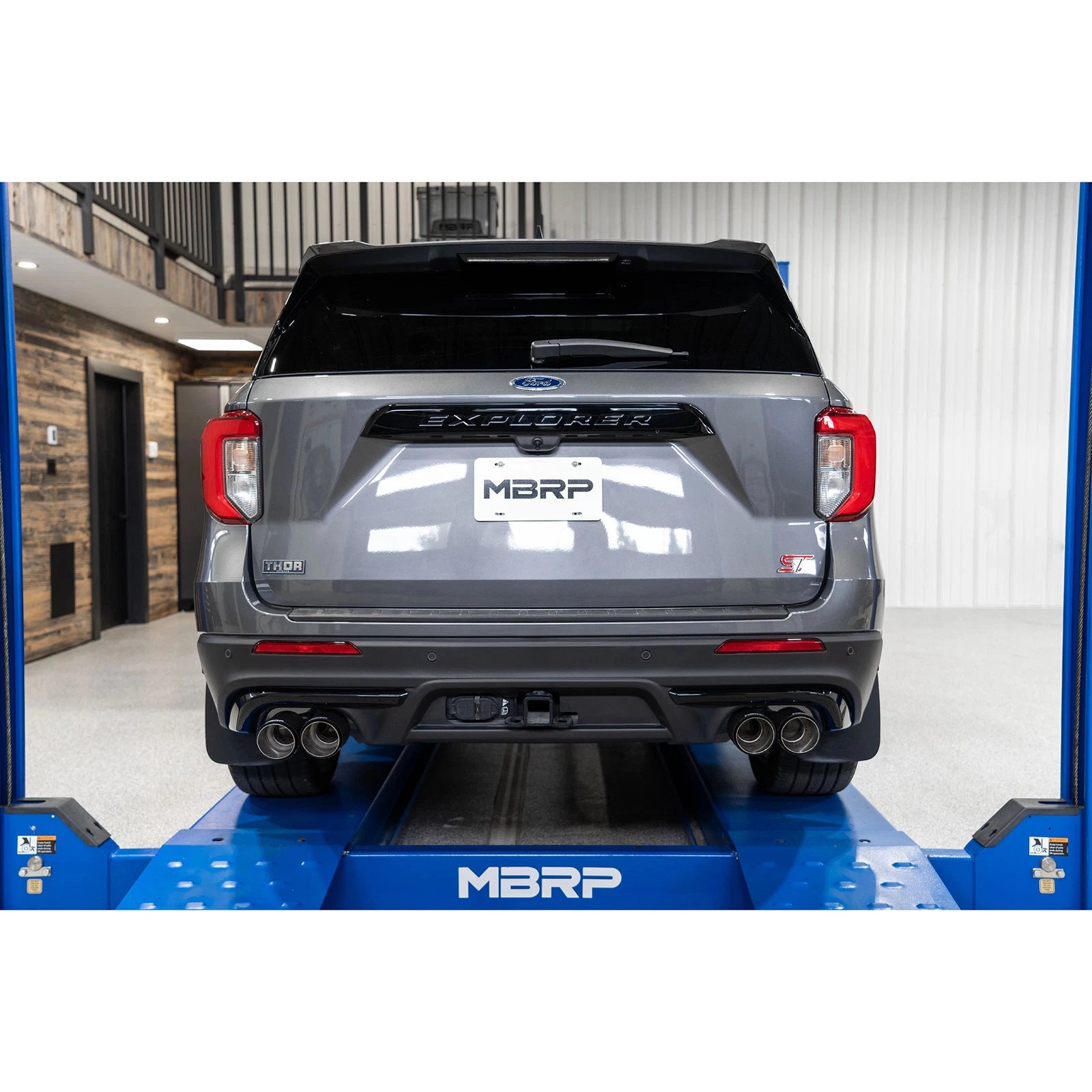 MBRP 20-21 Ford Explorer ST 3.0L EcoBoost Dual Rear Exit Axle Back w/ Quad Carbon Fiber Tips - T304