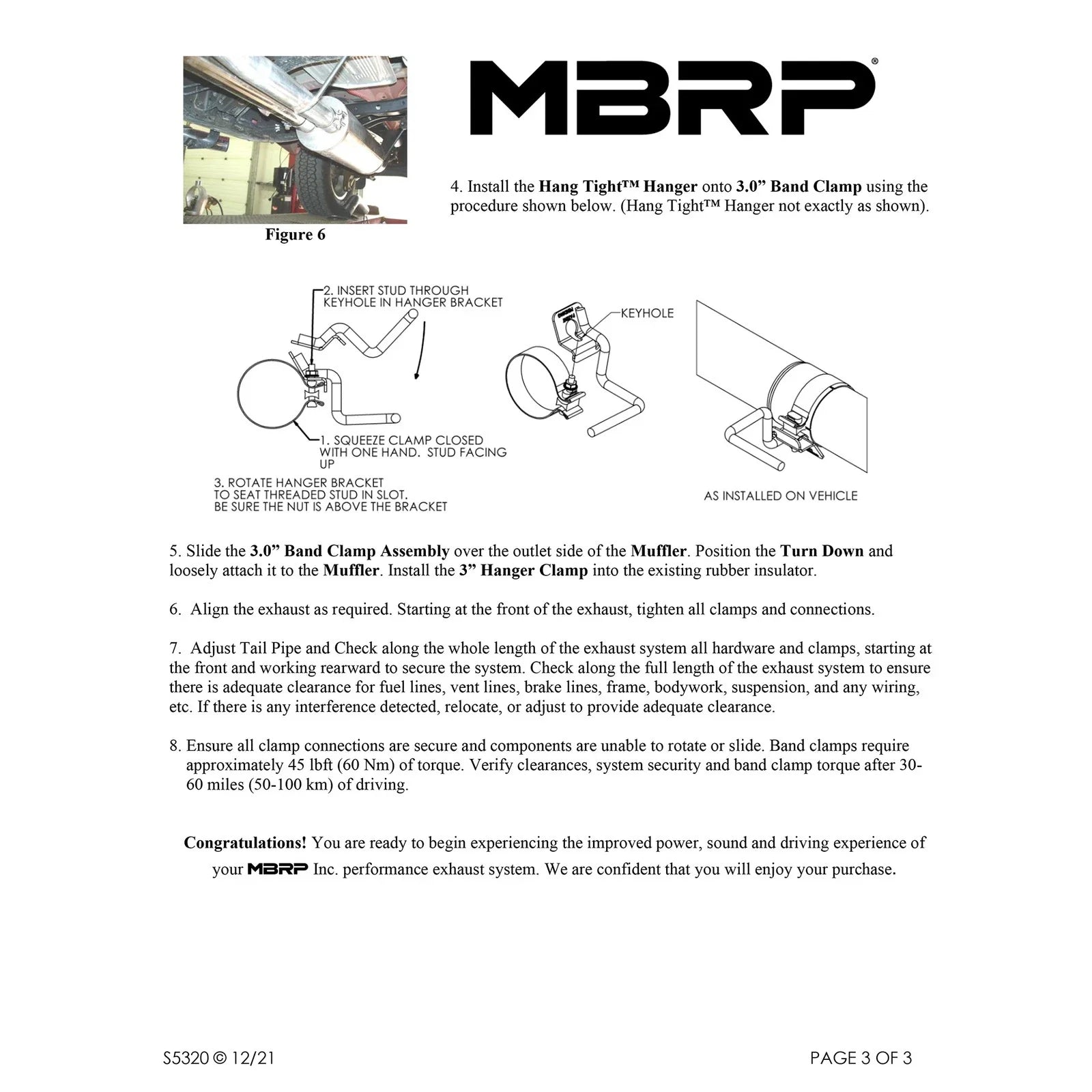 MBRP 09-11 Toyota Tundra Cat Back Turn Down Single Side Aluminized Exhaust