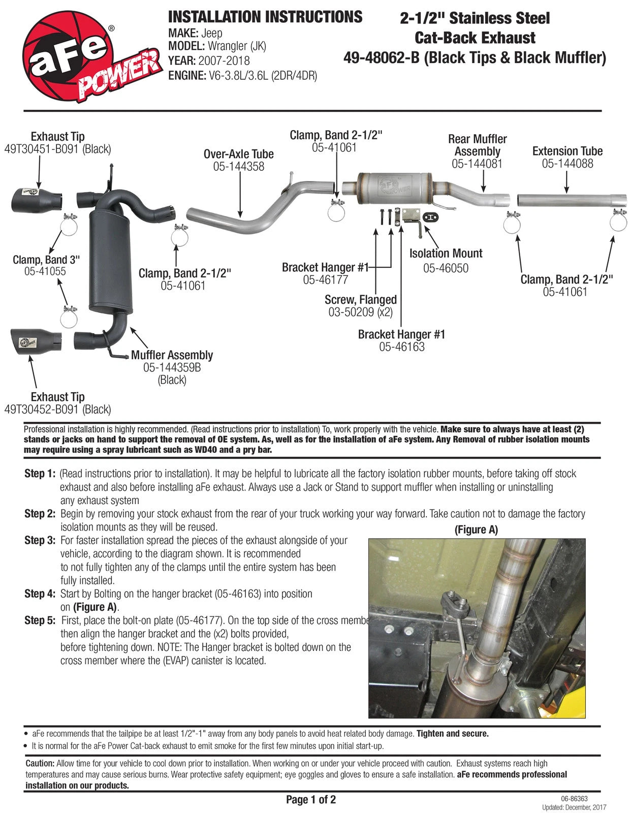 aFe Rebel Series 2.5in 409 SS Cat-Back Exhaust w/ Polished Tips 07+ Jeep Wrangler (JK) V6 3.6L/3.8L
