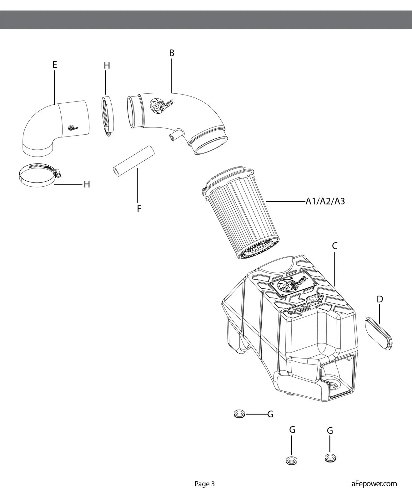 aFe Momentum ST Pro DRY S Cold Air Intake System 97-01 Jeep Cherokee (XJ) I6 4.0L