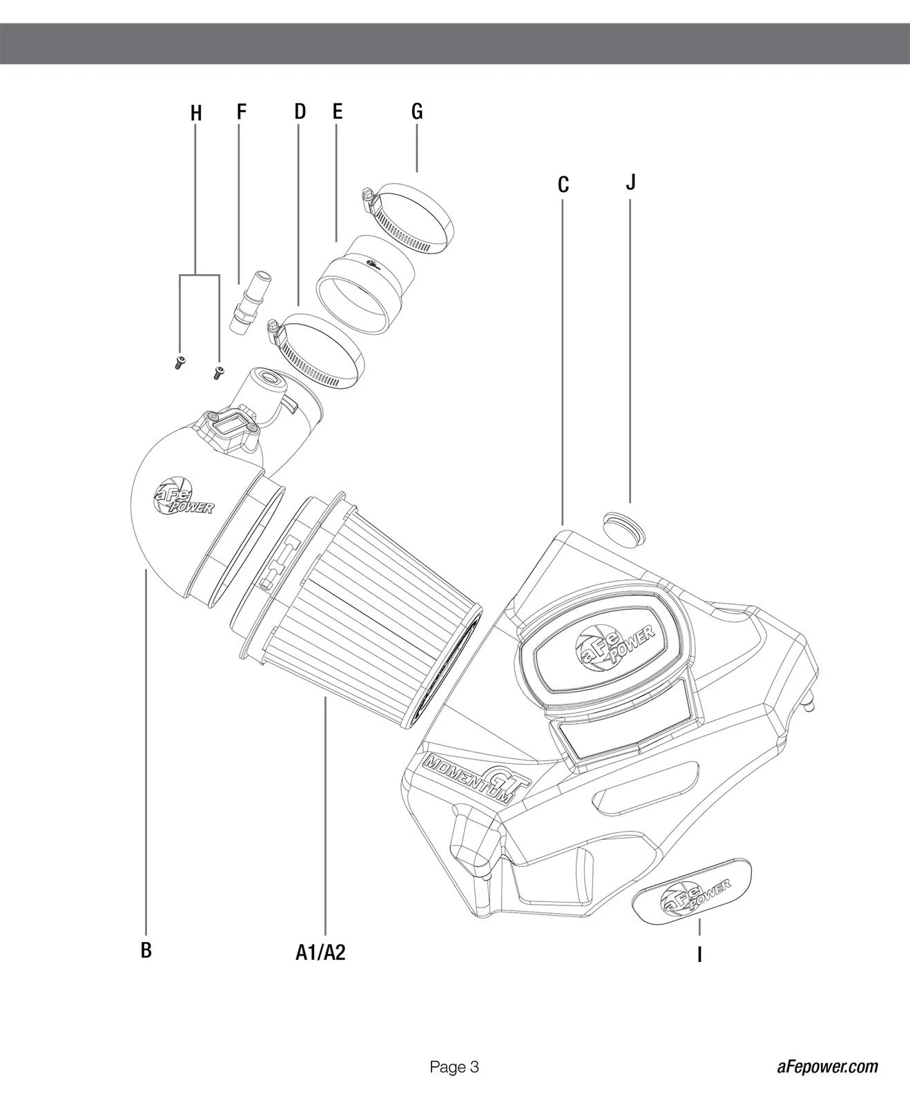 aFe Momentum GT Pro DRY S Stage-2 Intake System 13-16 Cadillac ATS L4-2.0L (t)