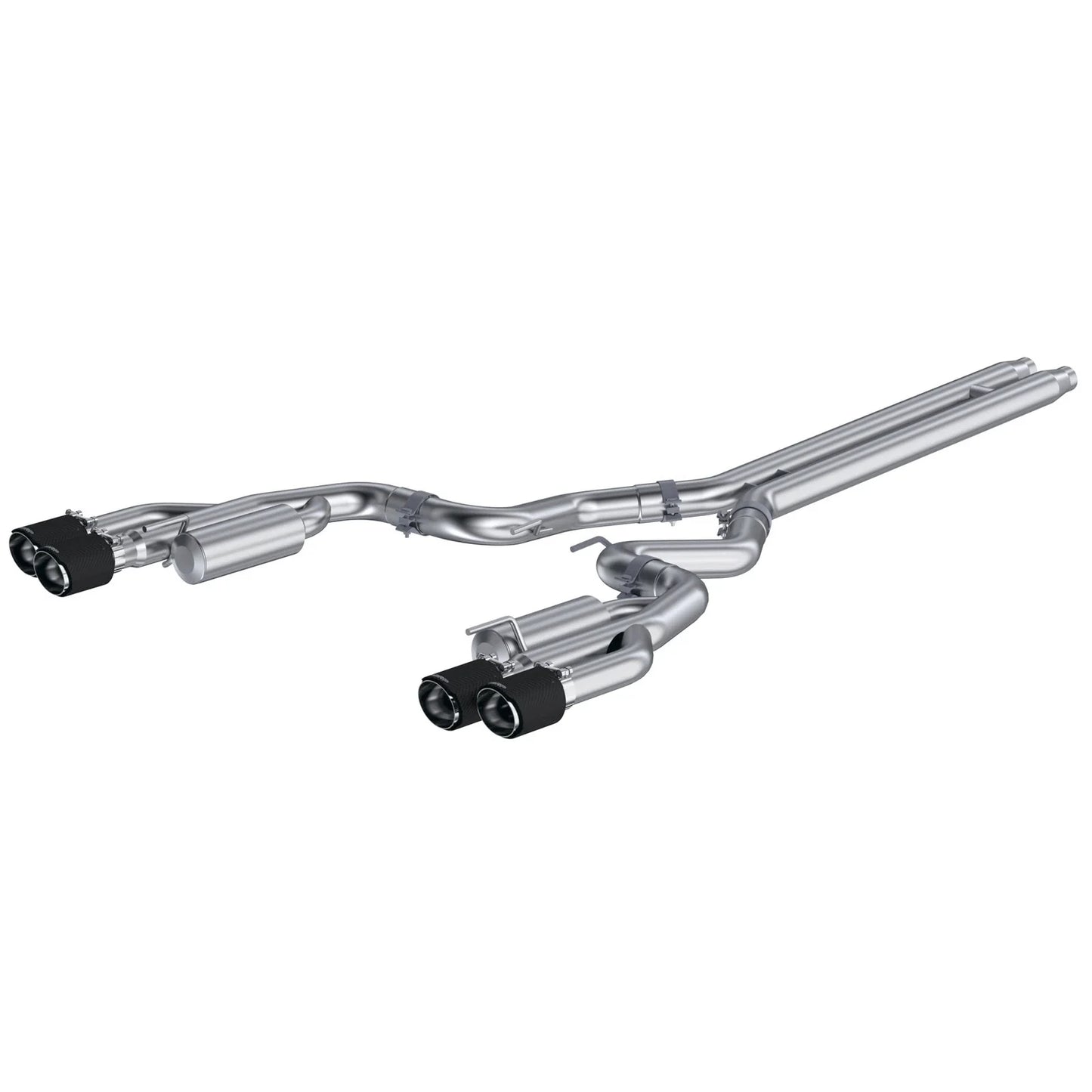 MBRP 18-22 Ford Mustang GT 5L T304 SS 3in Cat-Back Dual Rear w/4in Quad Carbon Fiber Tips (Race)