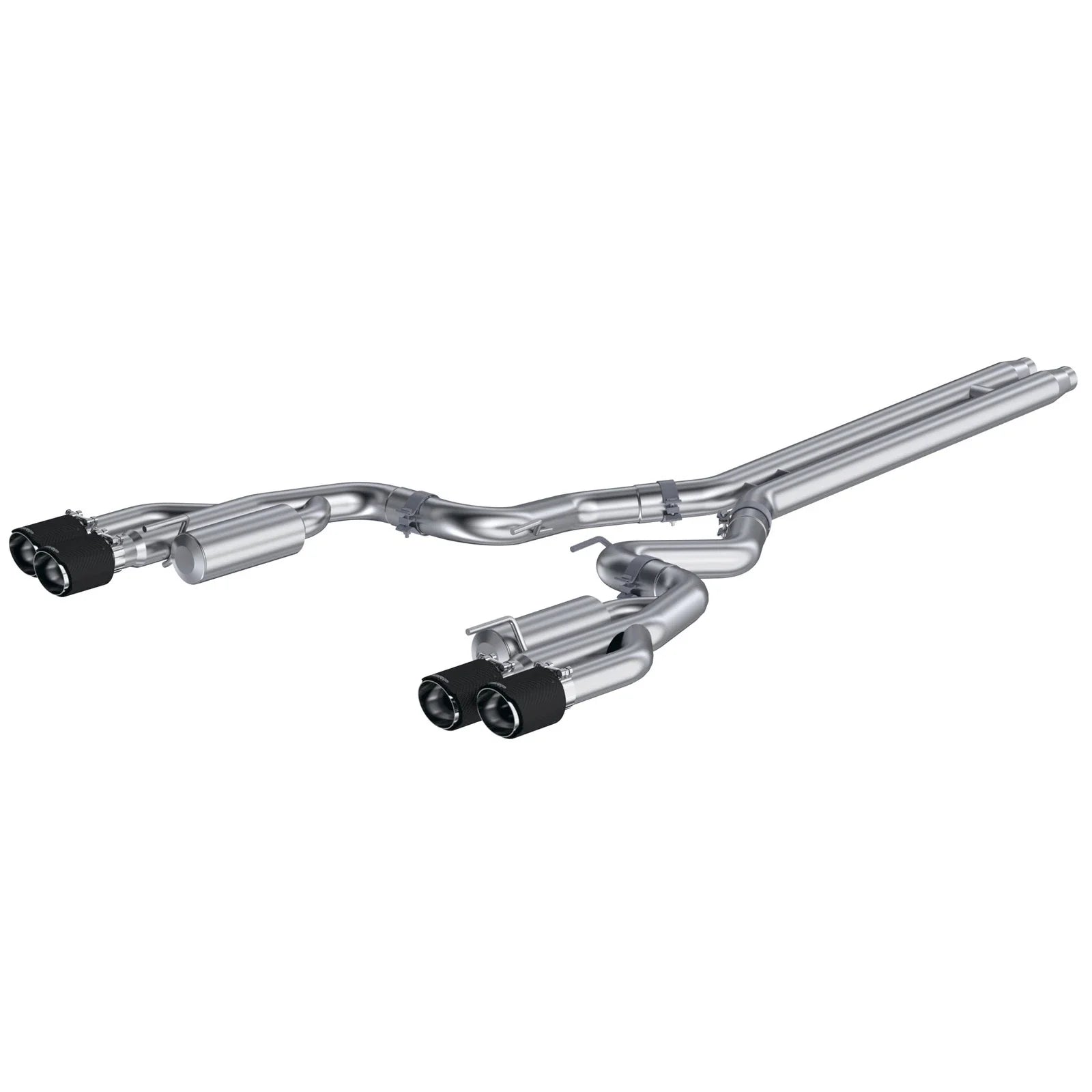 MBRP 18-22 Ford Mustang GT 5L T304 SS 3in Cat-Back Dual Rear w/4in Quad Carbon Fiber Tips (Race)