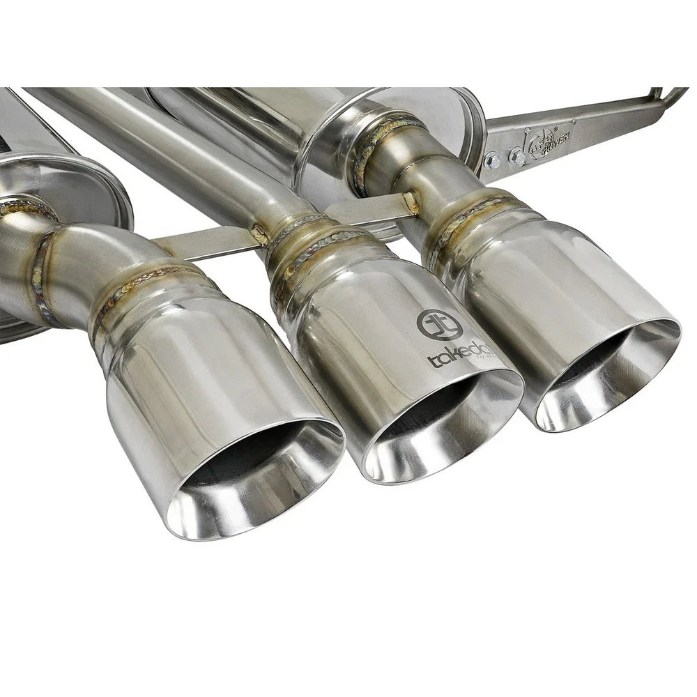 aFe Takeda 3in 304 SS Cat-Back Exhaust w/ Tri-Polished Tips 17-18 Honda Civic Type R L4 2.0L (t)