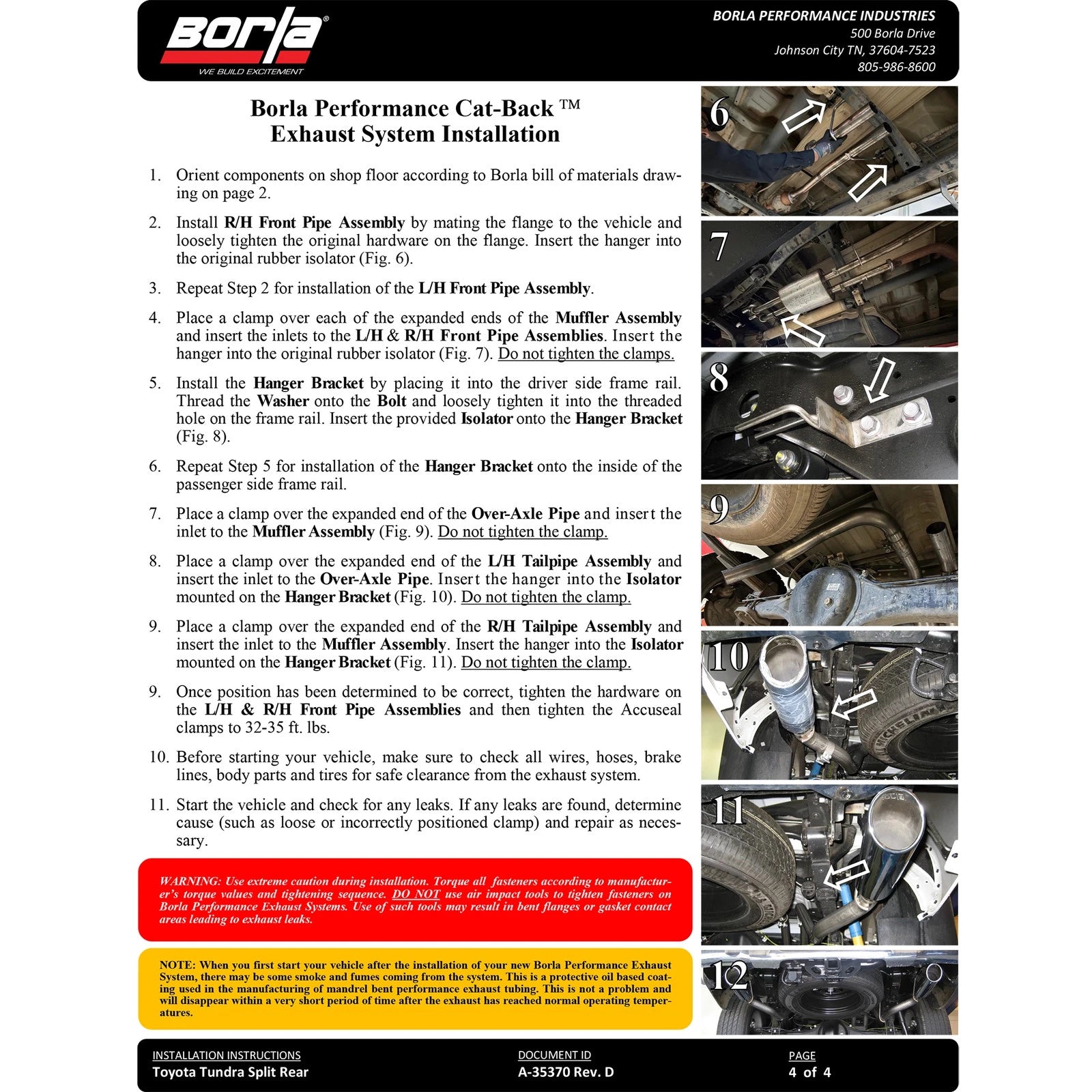 Borla 09-13 Toyota Tundra 4.6L/5.7L ATAK Cat-Back Exhaust - 4in Stainless Tips