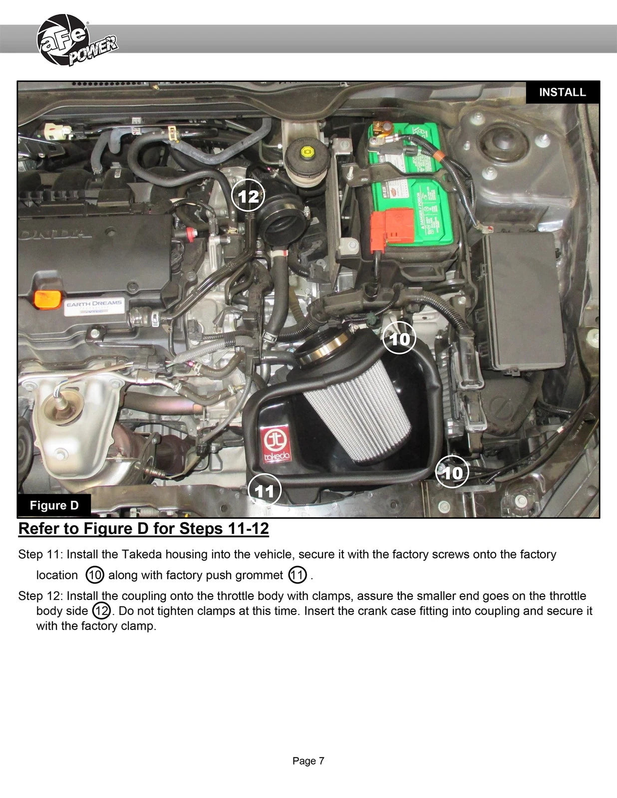 aFe Takeda Intakes Stage-2 CAIS w/ Pro Dry S Media 16-18 Honda Civic 2.0L (blk)