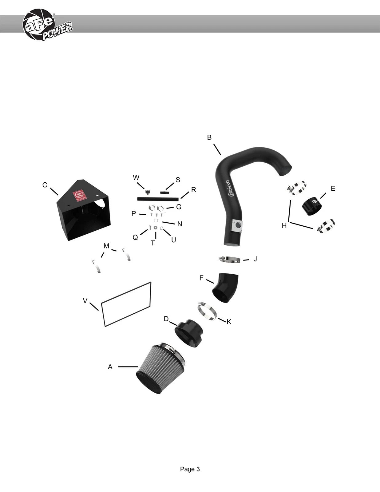 aFe Takeda Rapid Induction Cold Air Intake System w/ Pro DRY S Filter 13-14 Subaru Outback H4-2.5L