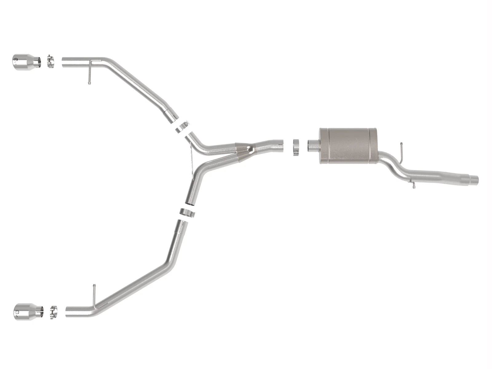 aFe MACH Force-Xp 13-16 Audi Allroad L4 SS Axle-Back Exhaust w/ Polished Tips