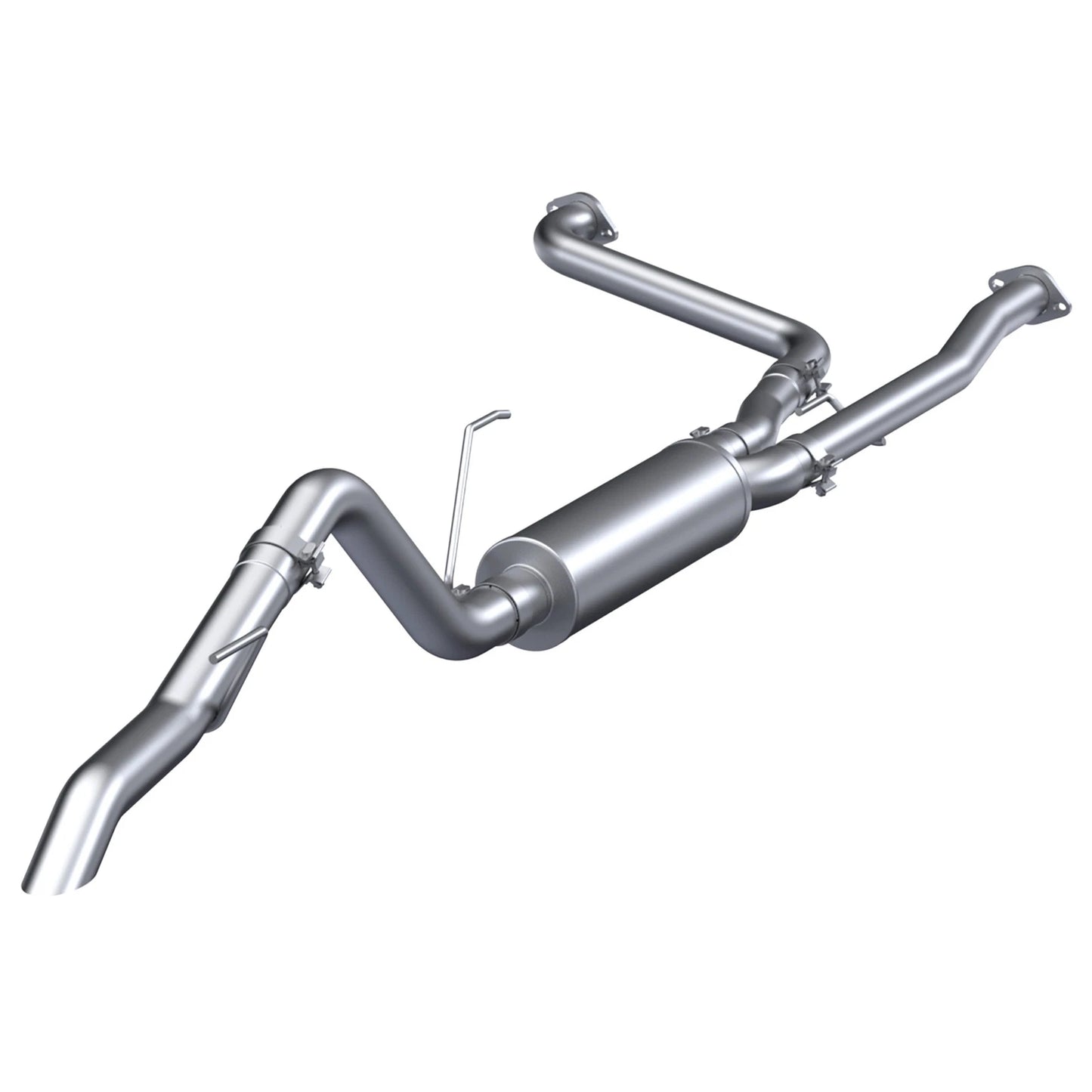 MBRP 22-23 Nissan Frontier 3.8L 3in Tip 3in Cat Back Turndown Exit Street Profile - T304
