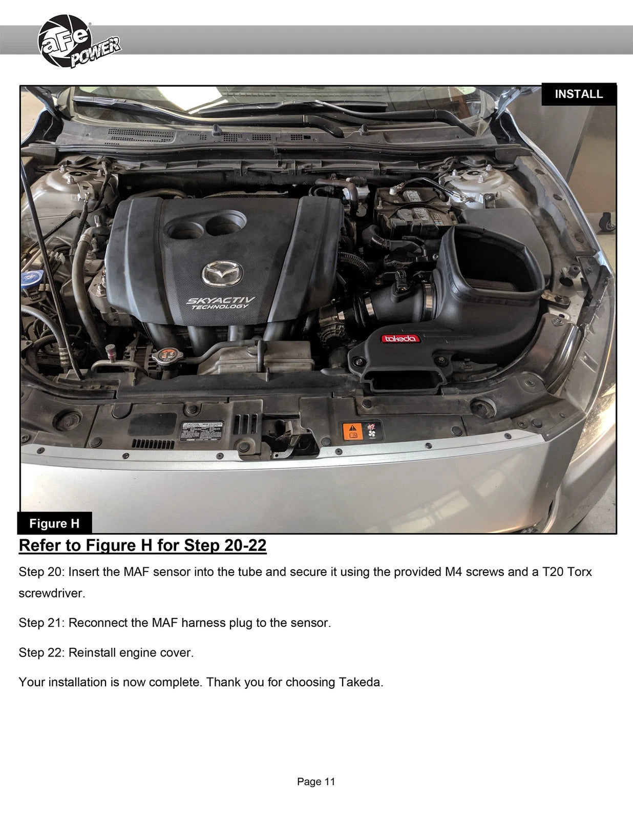 aFe Takeda Stage-2 Cold Air Intake System Pro 5R 14-18 Mazda 3 L4-2.0 - Black