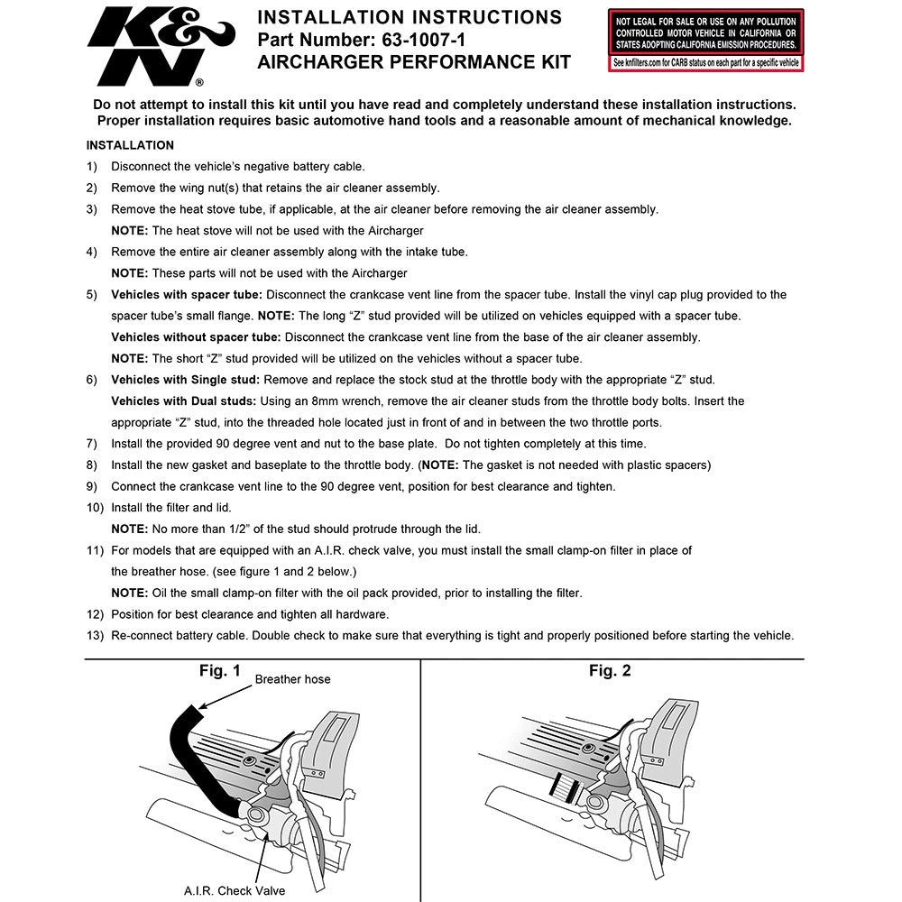 K&N 88-95 Chevy/GMC AirCharger Performance Intake