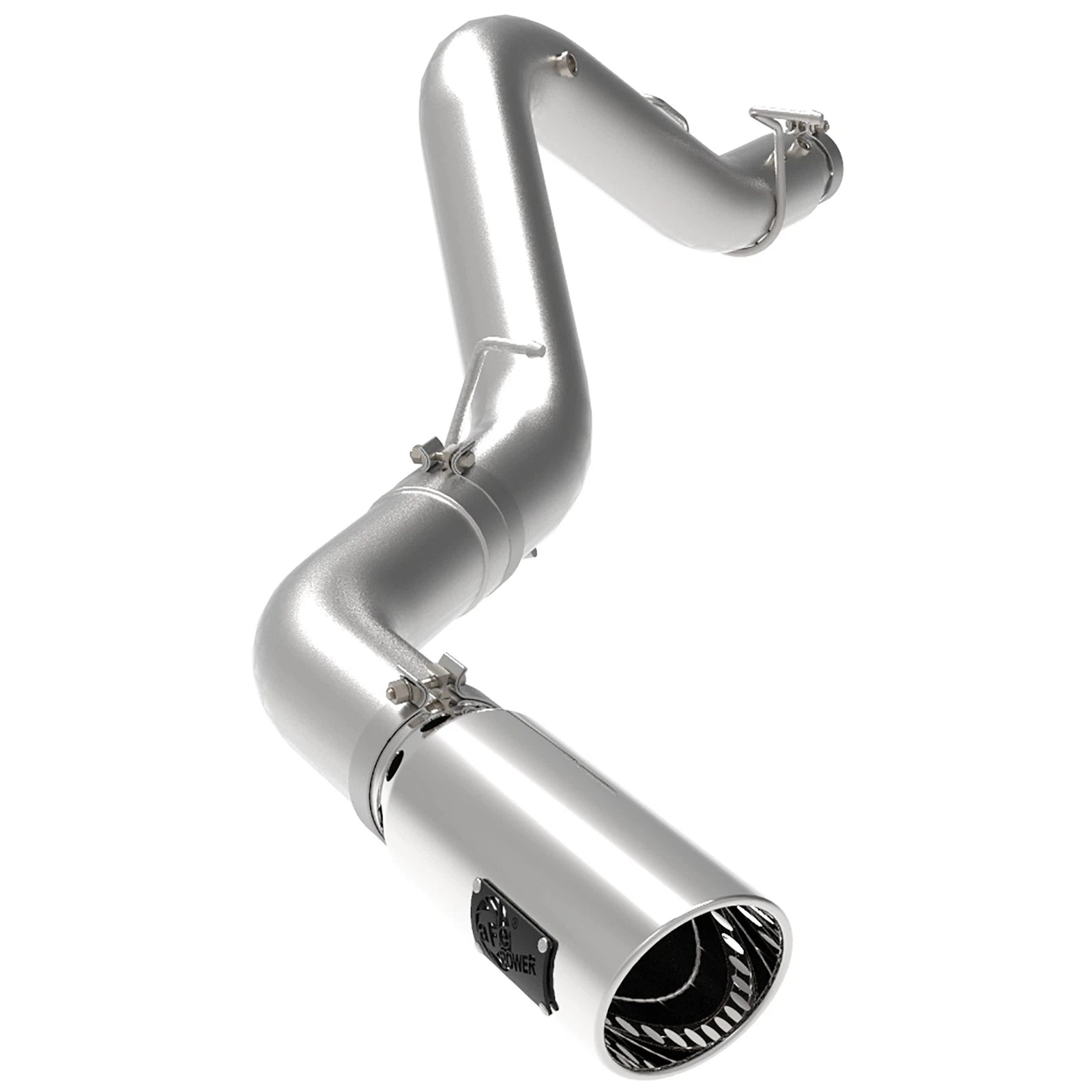 aFe Large Bore-HD 5 IN 409 SS DPF-Back Exhaust System w/Polished Tip 20-23 GM Truck V8-6.6L