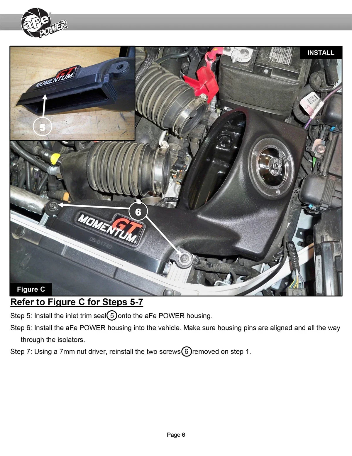 aFe Momentum GT Pro 5R Cold Air Intake System 19-23 Ford Edge ST V6-2.7L (tt)