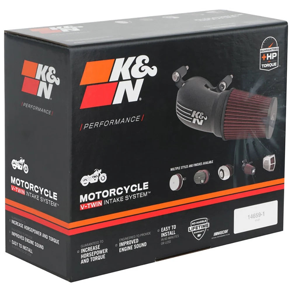 K&N 01-17 Harley-Davidson Softail / Dyna FI Performance Air Intake System Silver