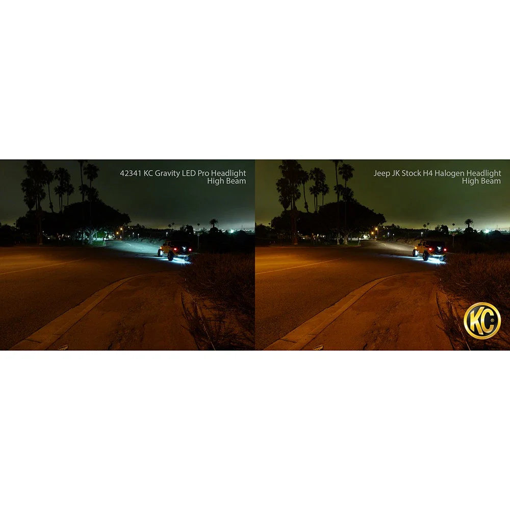 KC HiLiTES 07-18 Jeep JK 7in. Gravity LED Pro DOT Approved Replacement Headlight (Single)