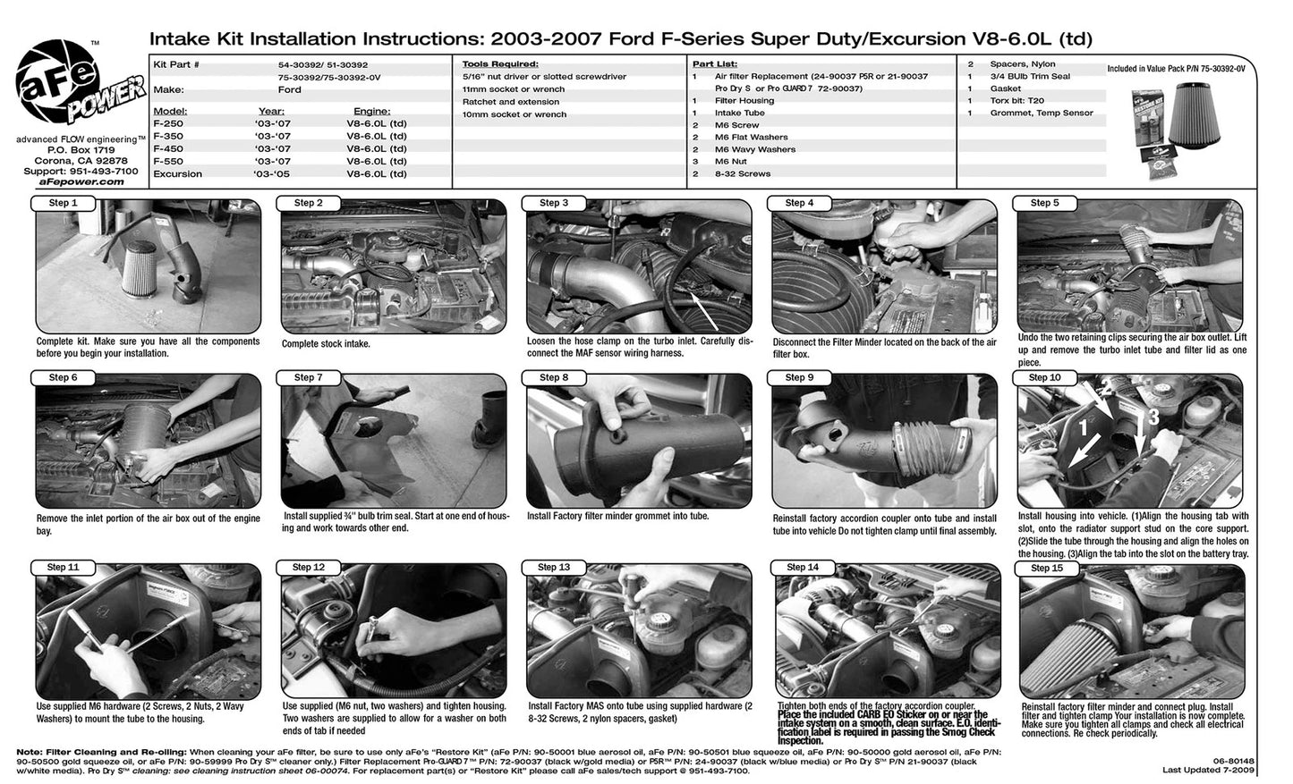 aFe MagnumFORCE Intakes Stage-2 PDS AIS PDS Ford Diesel Trucks 03-07 V8-6.0L (td)
