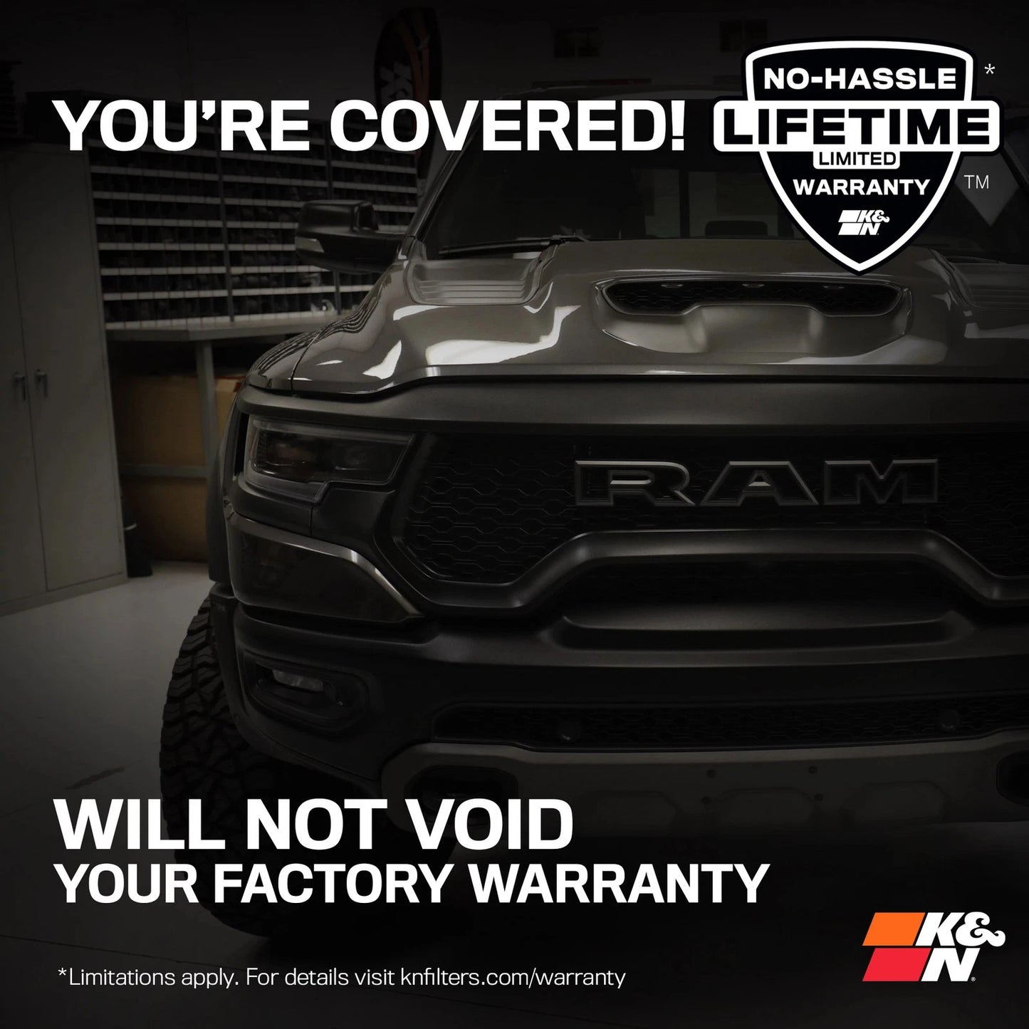 K&N 20-23 RAM 1500 V6 3.0L Diesel Performance Air Intake System