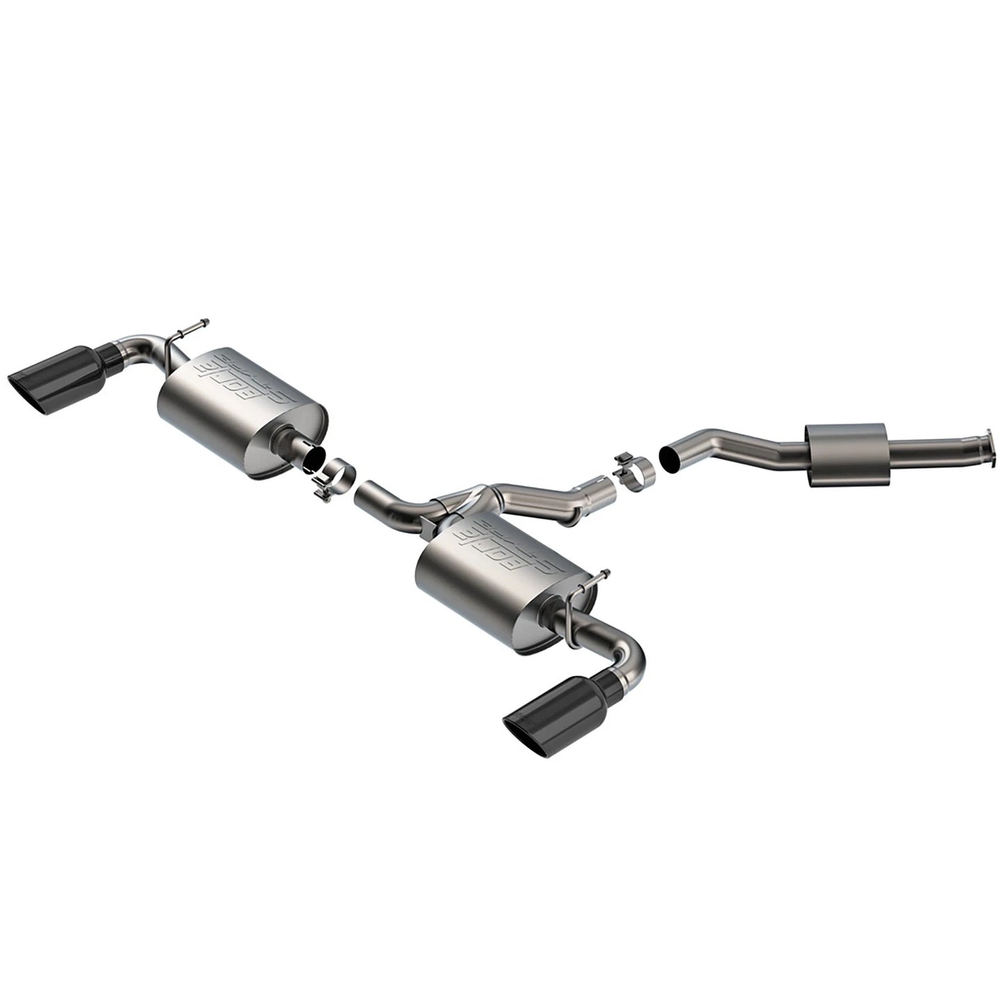 Borla 19-25 Toyota RAV4 Hybrid 2.25 S-Type Cat Back Exhaust - Black Chrome