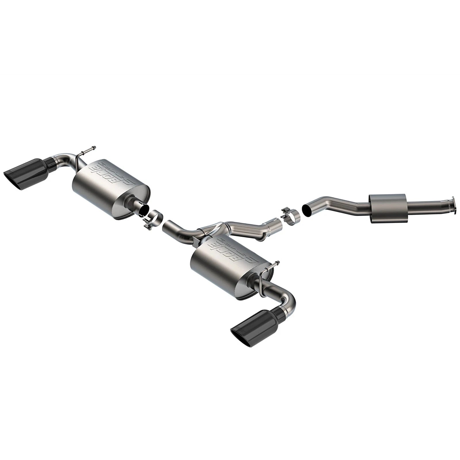 Borla 19-25 Toyota RAV4 Hybrid 2.25 S-Type Cat Back Exhaust - Black Chrome
