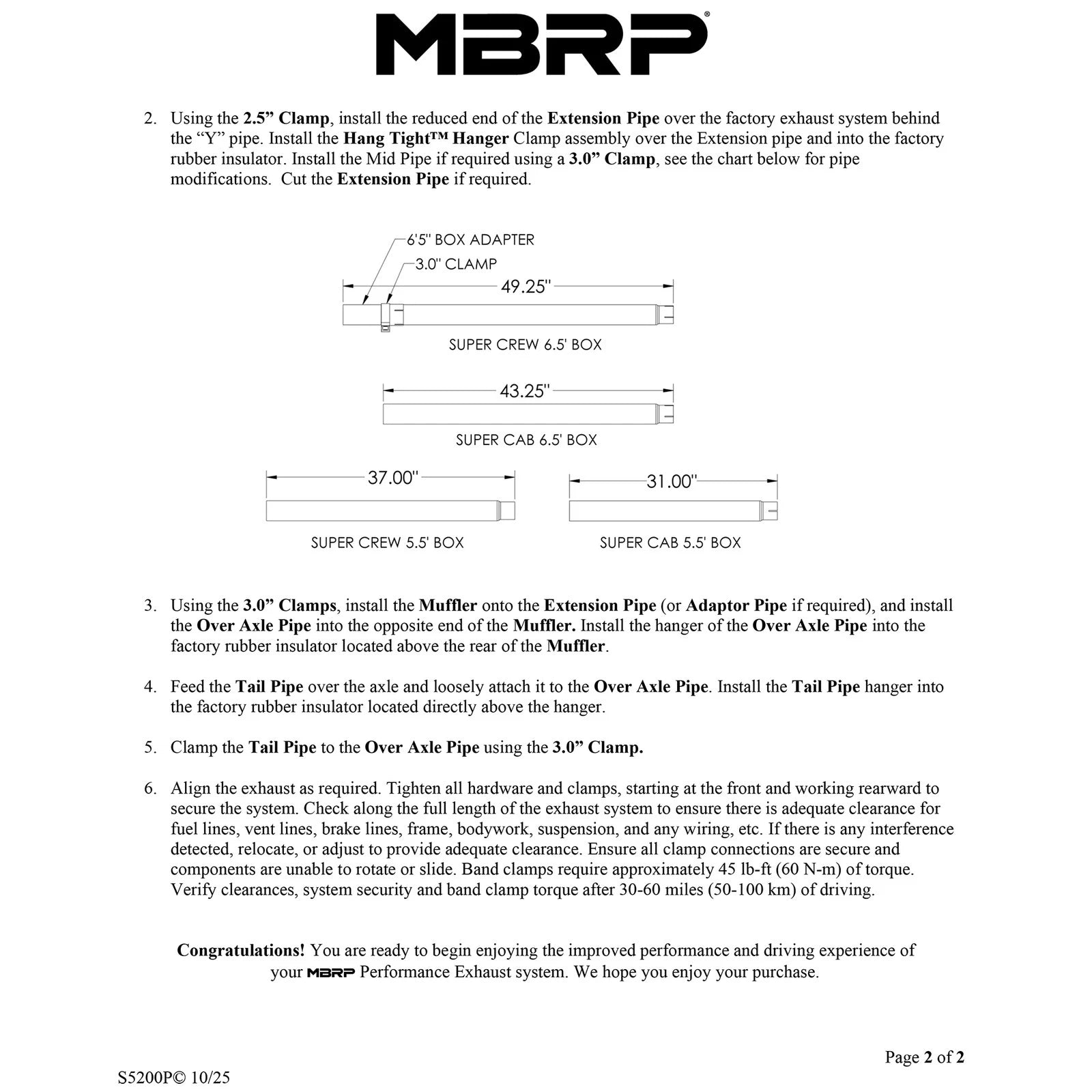 MBRP 2004-2008 Ford F150 EC/CC-SB 3in Cat Back Single Side AL P Series Exhaust