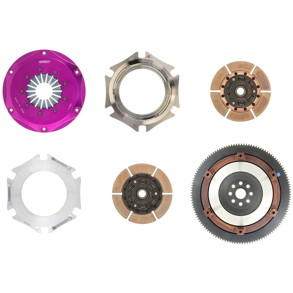 Exedy 2006-2006 Saab 9-2X Aero H4 Hyper Twin Cerametallic Clutch Sprung Center Disc Push Type Cover