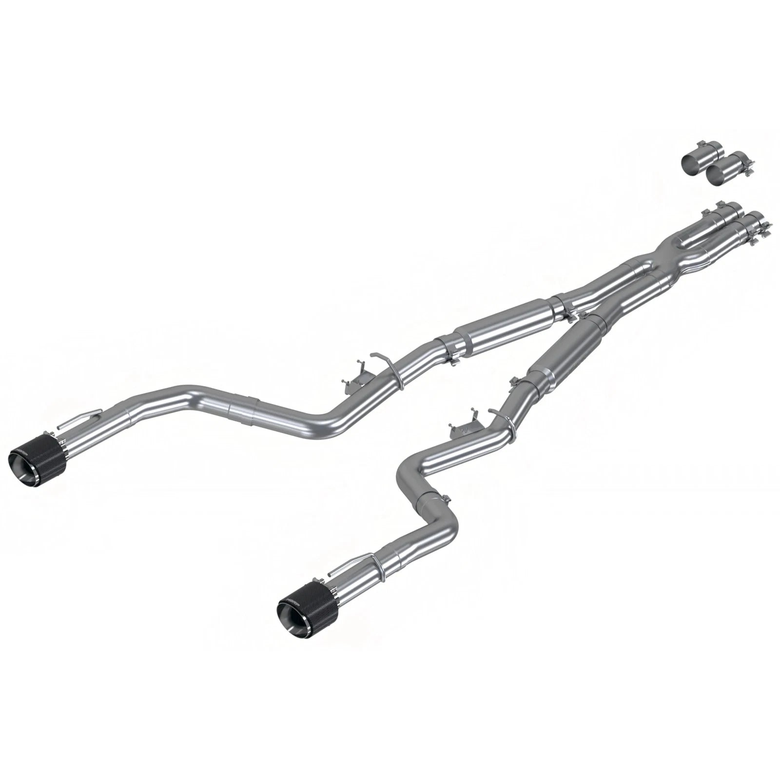 MBRP 17-21 Charger 5.7/6.1/6.4L 3in Dual Rear Exit SS Catback Exhaust w/ Carbon Fiber Tips