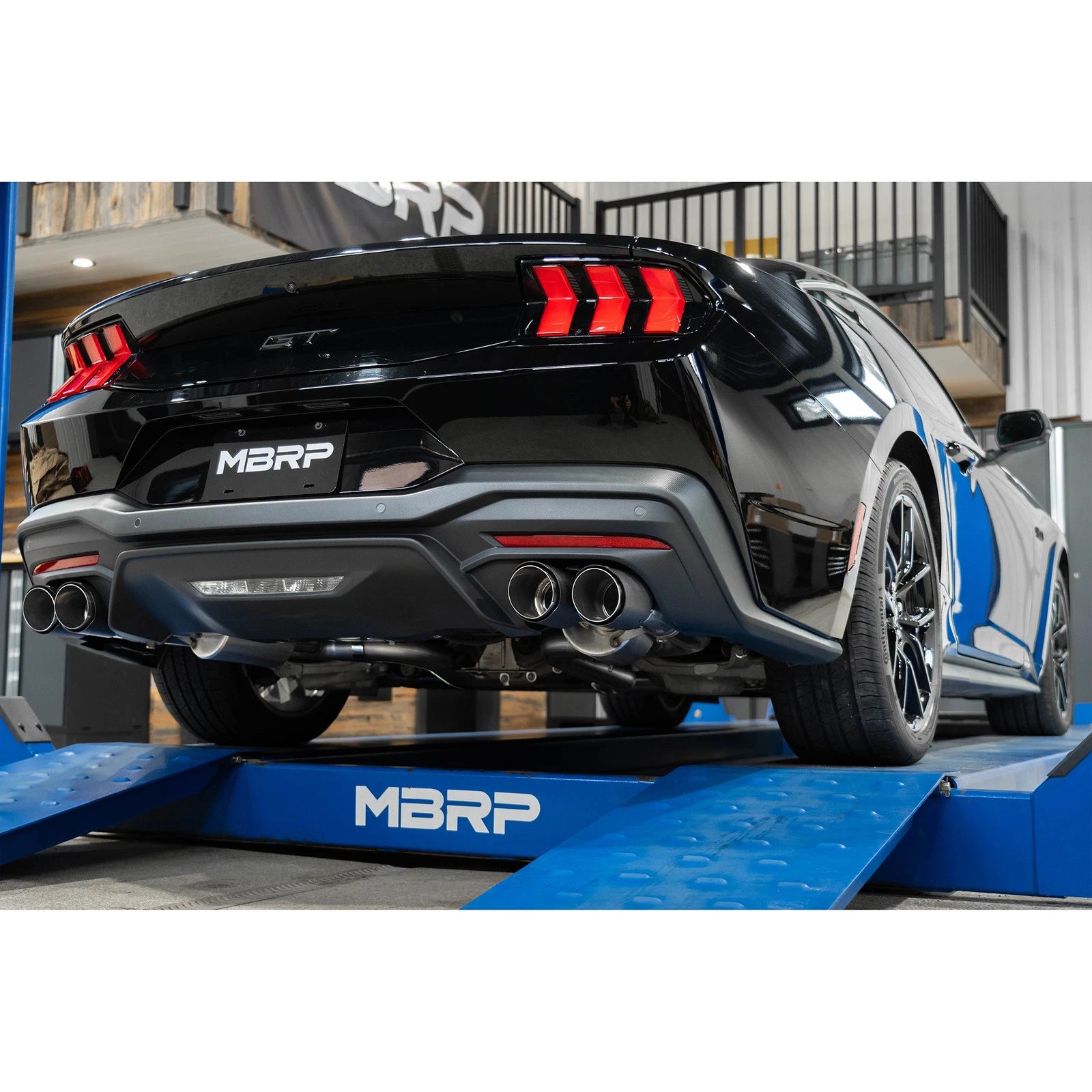 MBRP 2024+ For Mustang GT (S650) 3in Cat-Back Quad Tip - 4in Carbon Fiber Tips