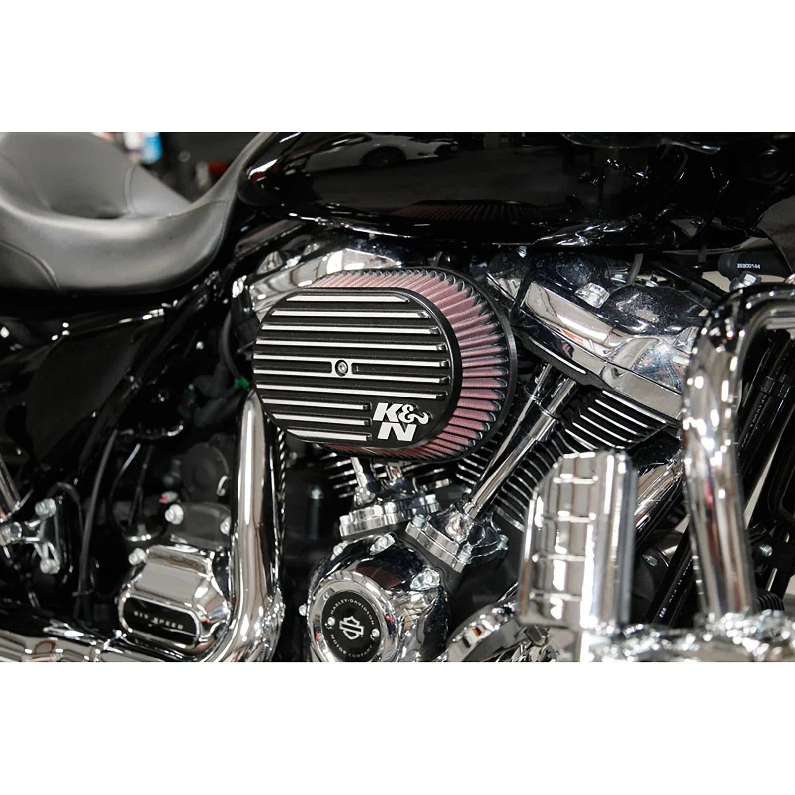 K&N Street Metal Intake System for 02-06 Harley-Davidson Road King F/I 88cl Side Draft Dyna/Softail