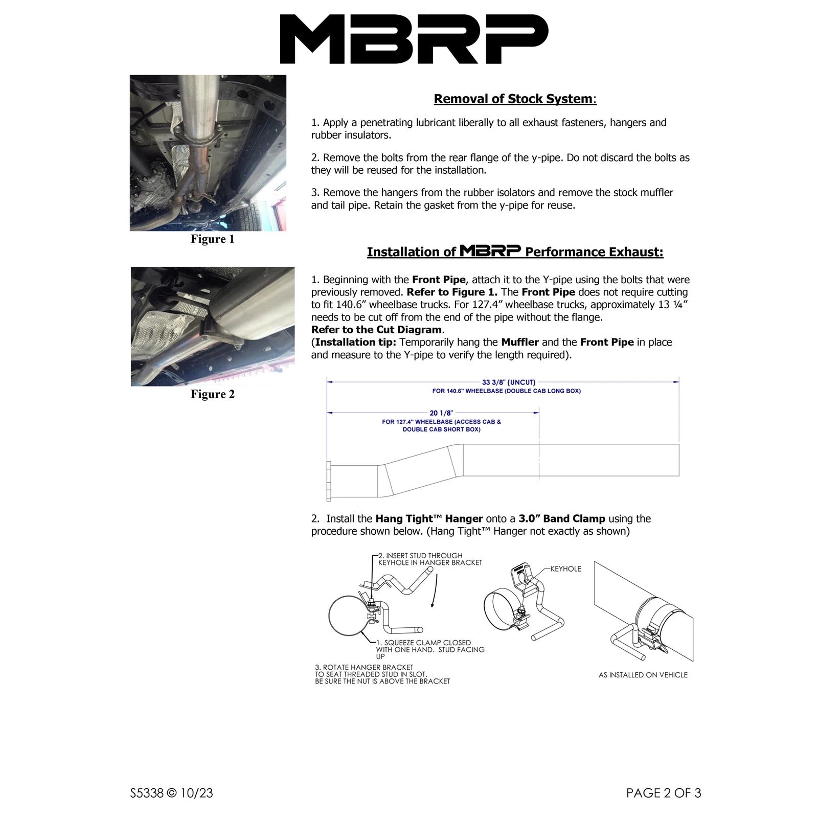 MBRP 2016 Toyota Tacoma 3.5L Cat Back Turn Down Style Aluminized Exhaust System