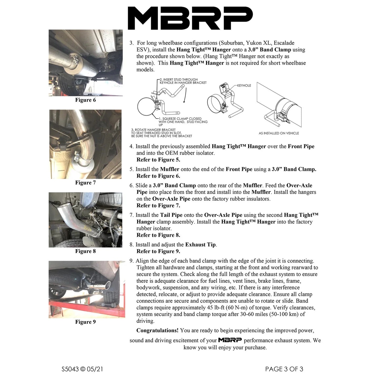 MBRP 15-20 GM Tahoe/Suburban/Yukon/Yukon XL/Escalade Aluminized Steel 3in. Cat Back -Single Side