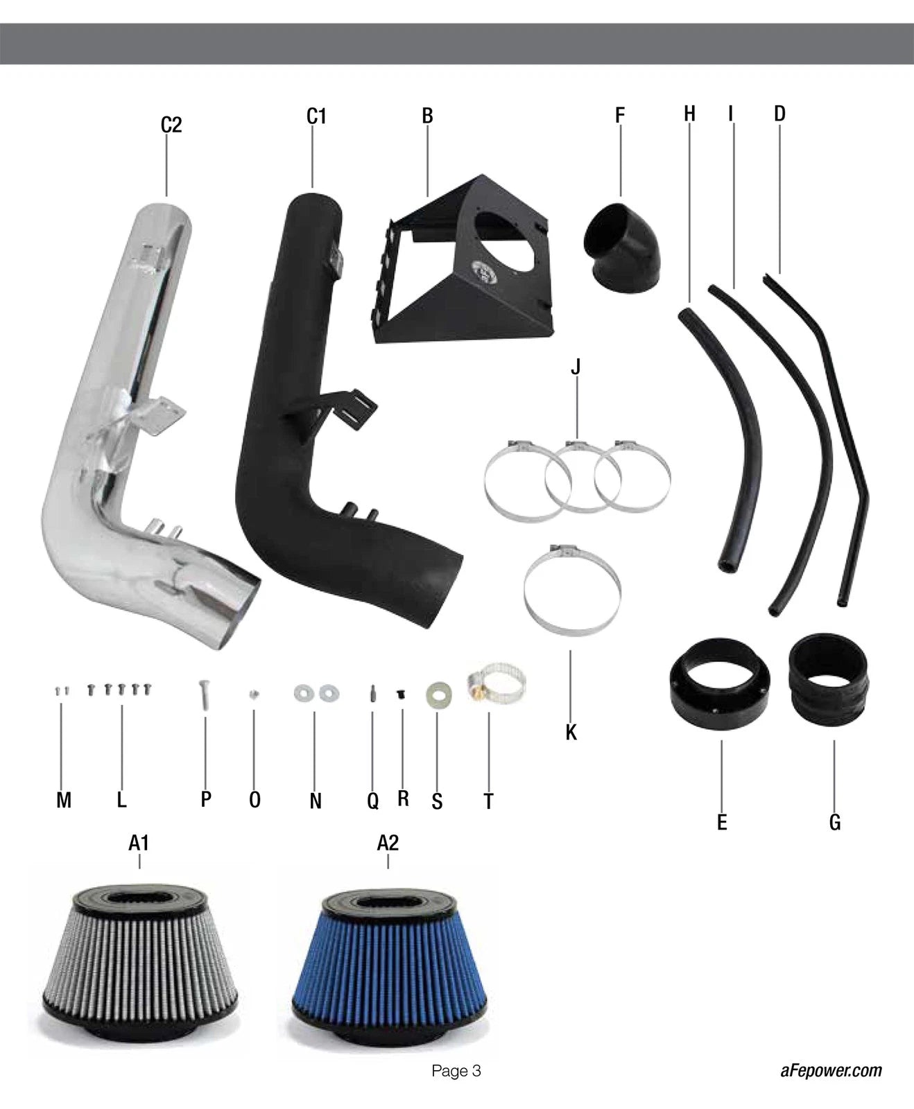 aFe MagnumFORCE Intakes Stage-2 P5R AIS P5R; Ford F-250/350 11-12 V8-6.2L (blk)