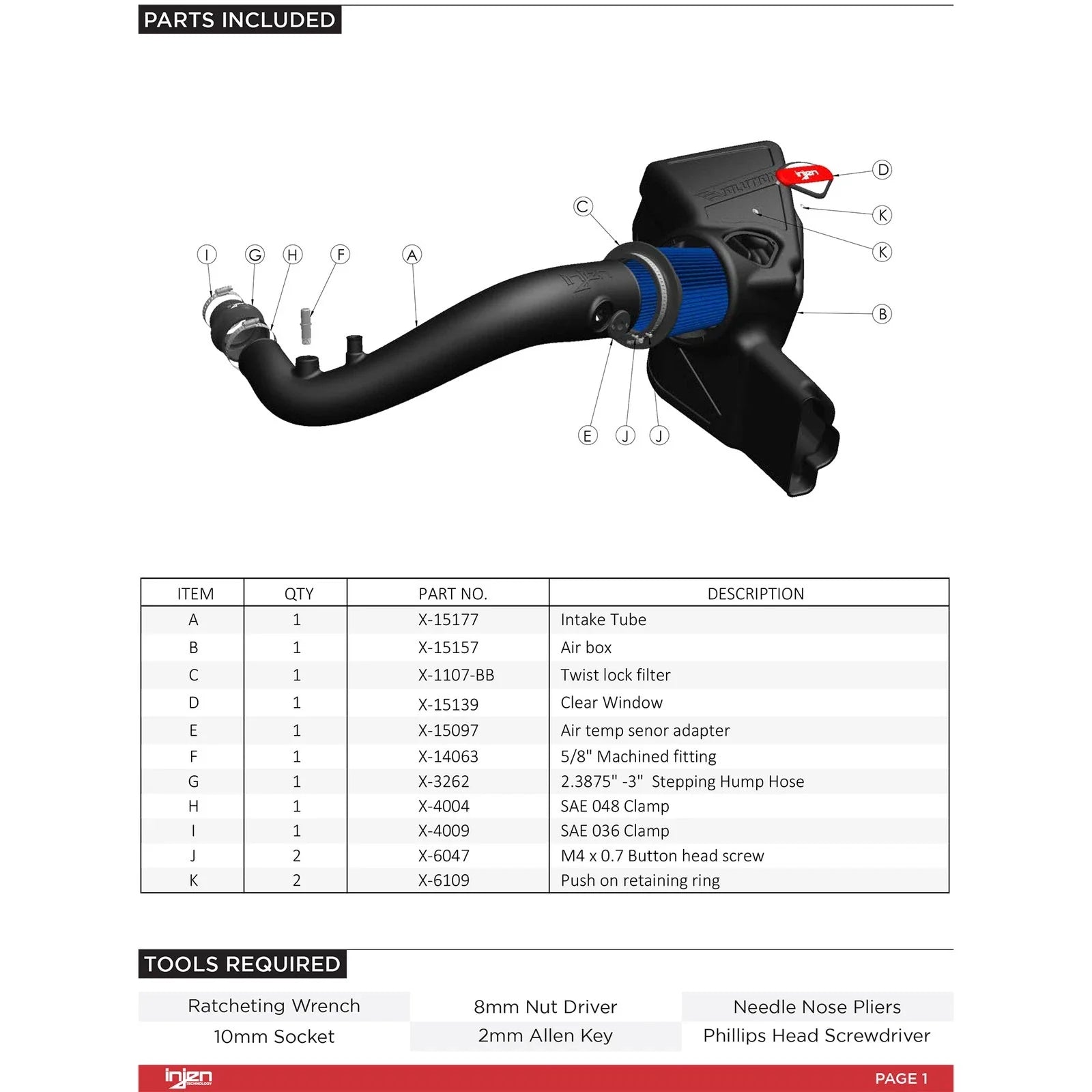 Injen 15-22 Ford Mustang L4-2.3L Turbo Evolution Cold Air Intake