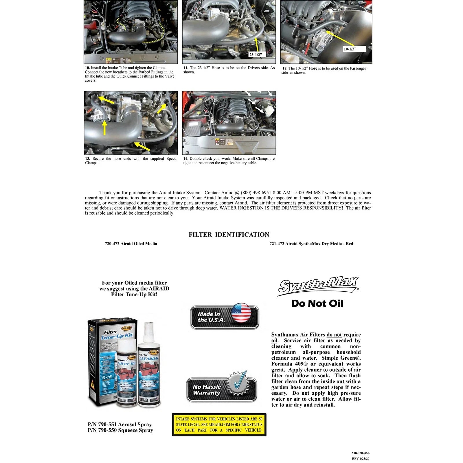 Airaid Jr. Intake Kit, Dry / Red Media 14-15 Chevrolet Silverado, 14-15 GMC Sierra, 2015 Sub 5.3L