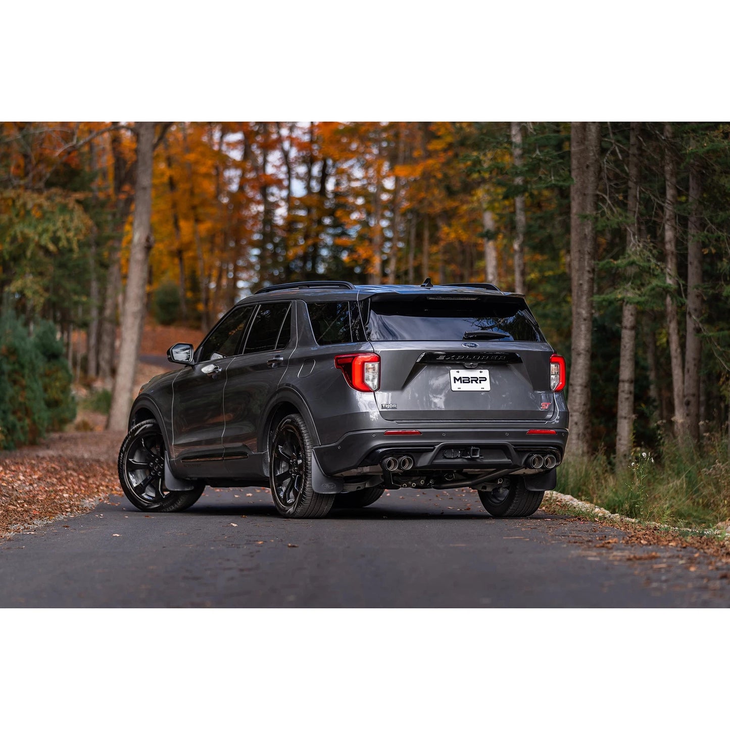 MBRP 20-21 Ford Explorer ST 3.0L EcoBoost Dual Rear Exit Axle Back w/ Quad Carbon Fiber Tips - T304