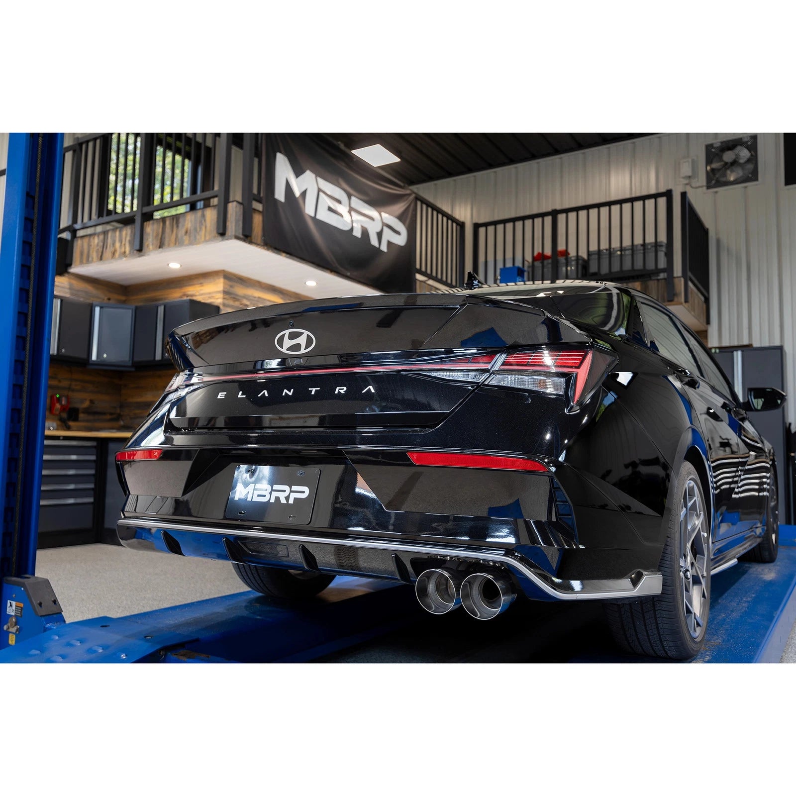 MBRP 21-24 Hyundai Elantra Aluminized Steel 3in Axle-Back Single Rear Exit with Dual Outlet Tip