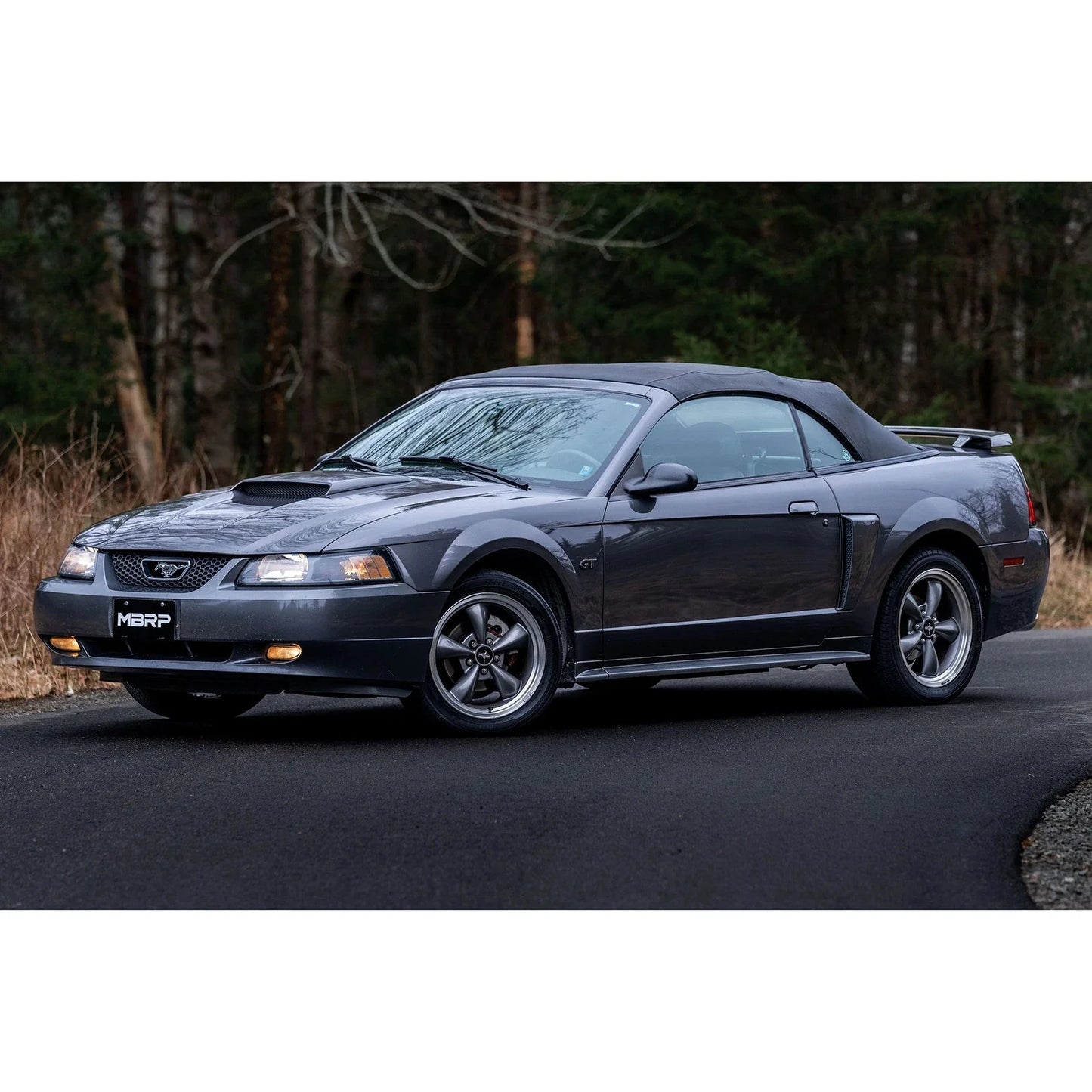 MBRP 99-04 Ford Mustang GT 4.6L 2.5in. Dual Split Rear AL Cat Back w/ 3.5in. Dual Wall Blk. Tips