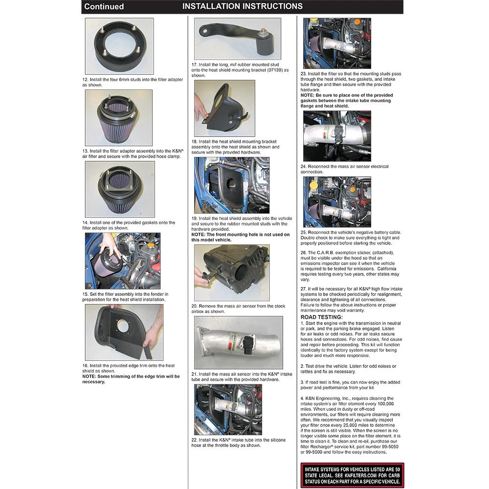 K&N 08-11 WRX/STi 2.5L H4 Red Typhoon Short Ram Intake