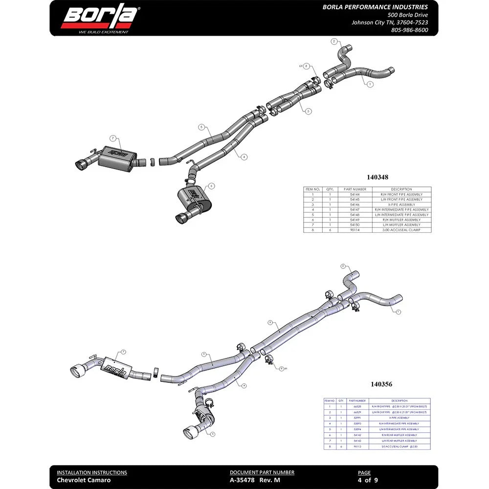 Borla 14-15 Chevy Camaro SS 6.2L V8 Single Split Rear Exit ATAK Catback Exhaust
