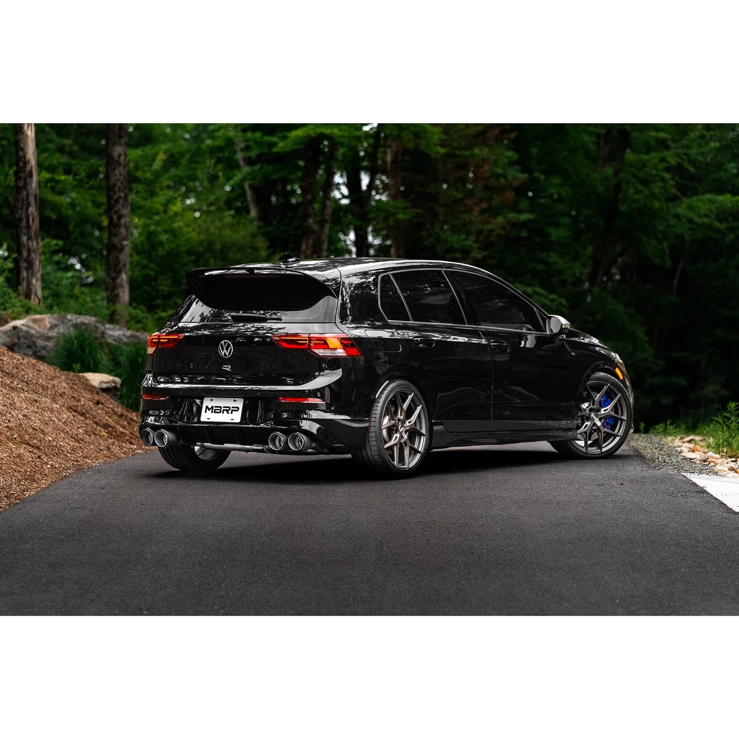 MBRP 2022 Volkswagen Golf R MK8 3in Cat-Back Quad Rear w/ Carbon Fiber Tips Valve Delete Exhaust