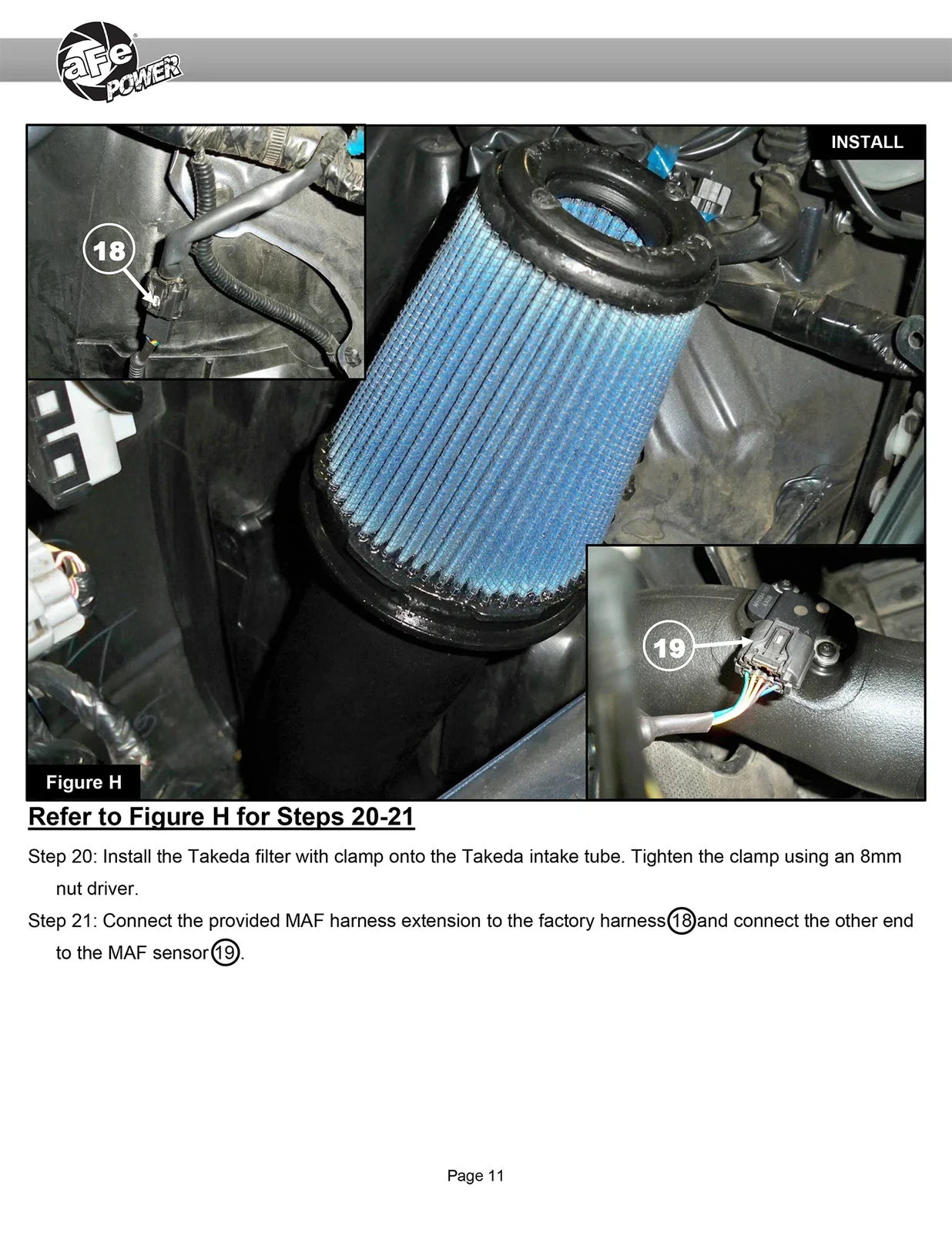 aFe Takeda Intake System w/Pro 5R Filter Subaru Forester 14-18 H4-2.0L (t)