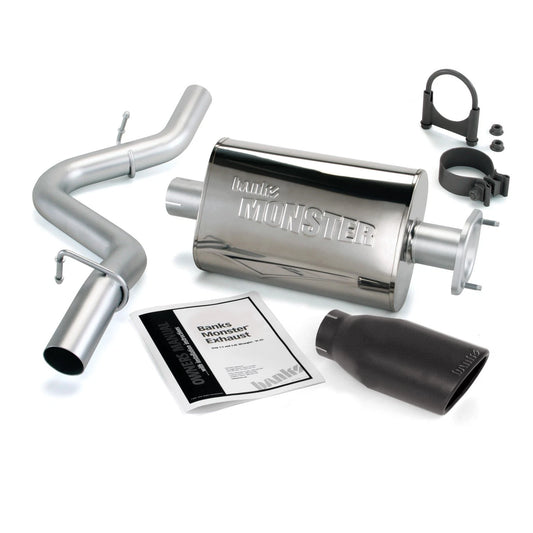 Banks Power 04-06 Jeep 4.0L Wrangler Unlimited Monster Exhaust Sys - SS Single Exhaust w/ Black Tip